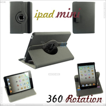2013 Rotatable 360 Degree Oblique Grain Stand Leather Case for iPad Mini 2013 (P-Ipdminicase010)